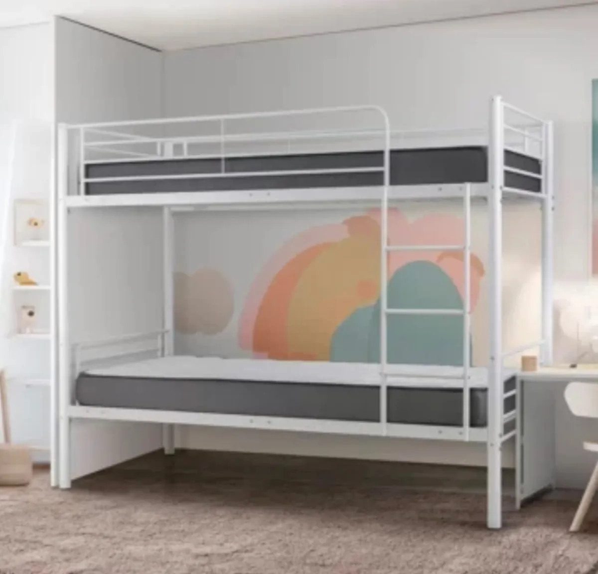 White metal single Bunkbeds - Image 3