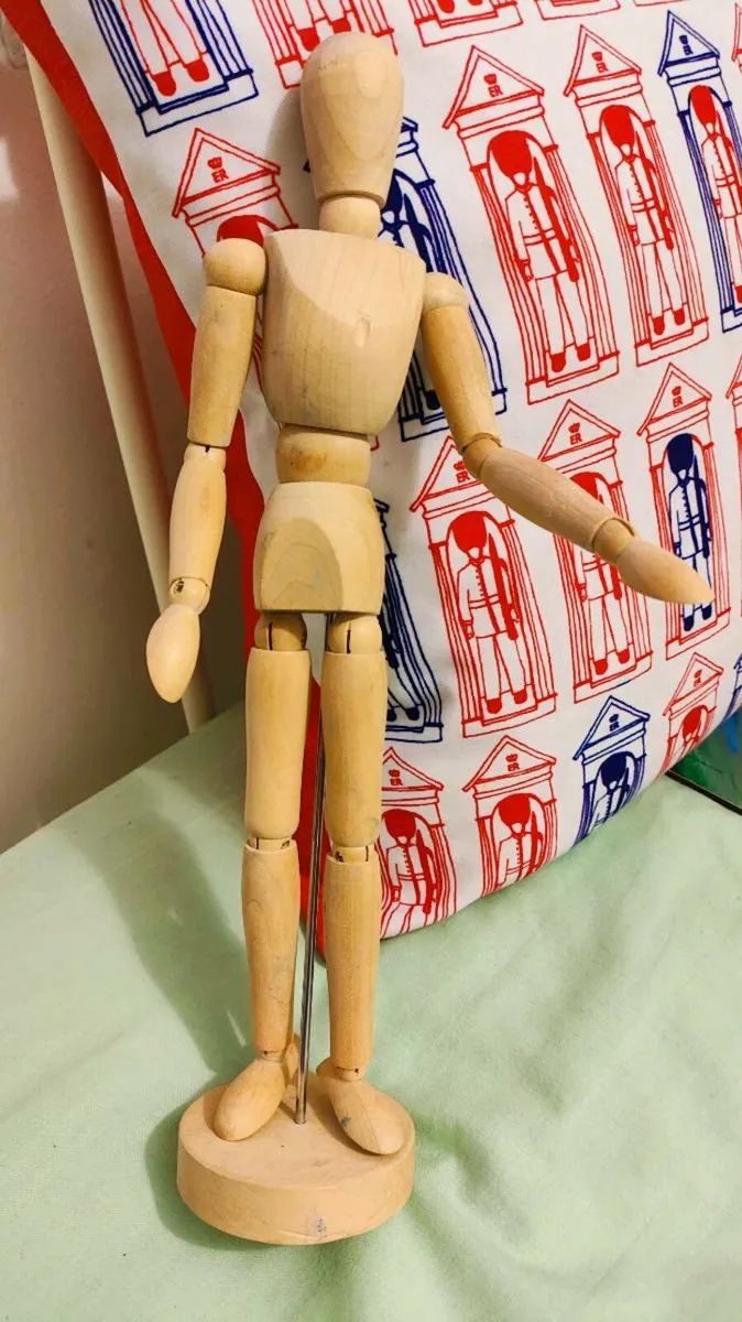 Flexible Wooden Artist Mannequin Doll Painting Art - Image 2