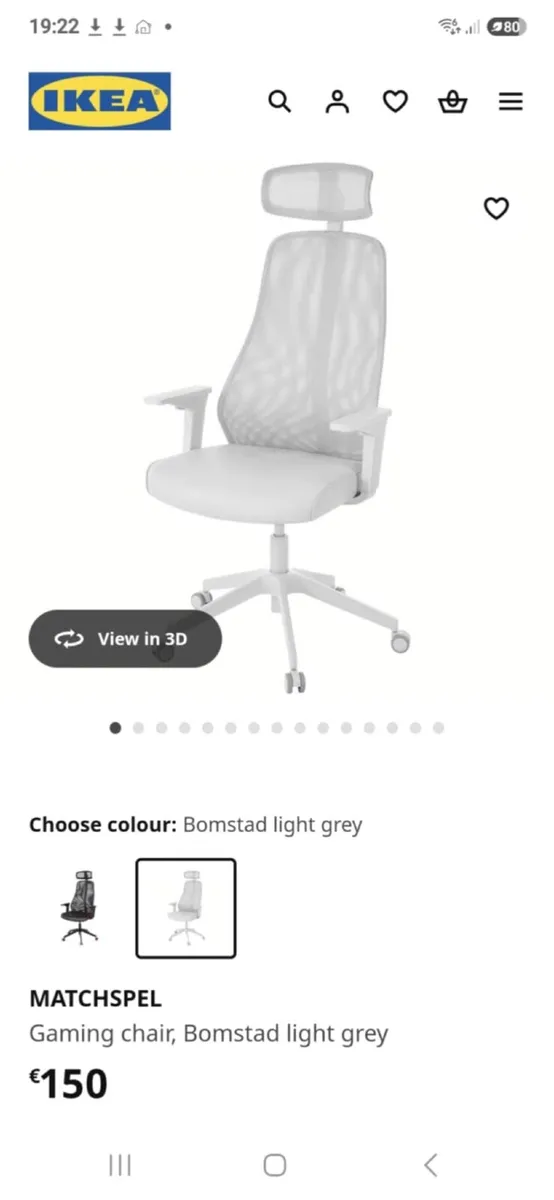 IKEA desk and chair and footrest - Image 3