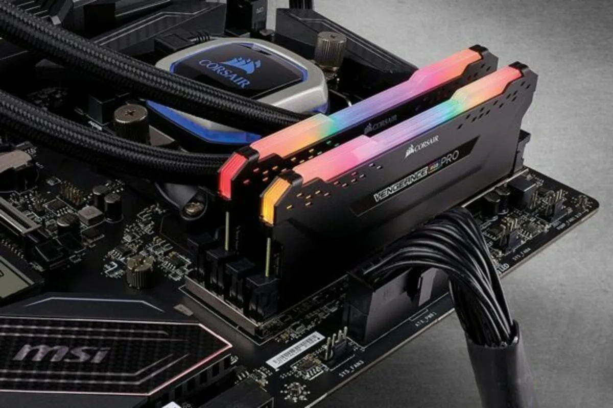 RGB LED Illuminated Memory Kit - Black DDR4 . - Image 1