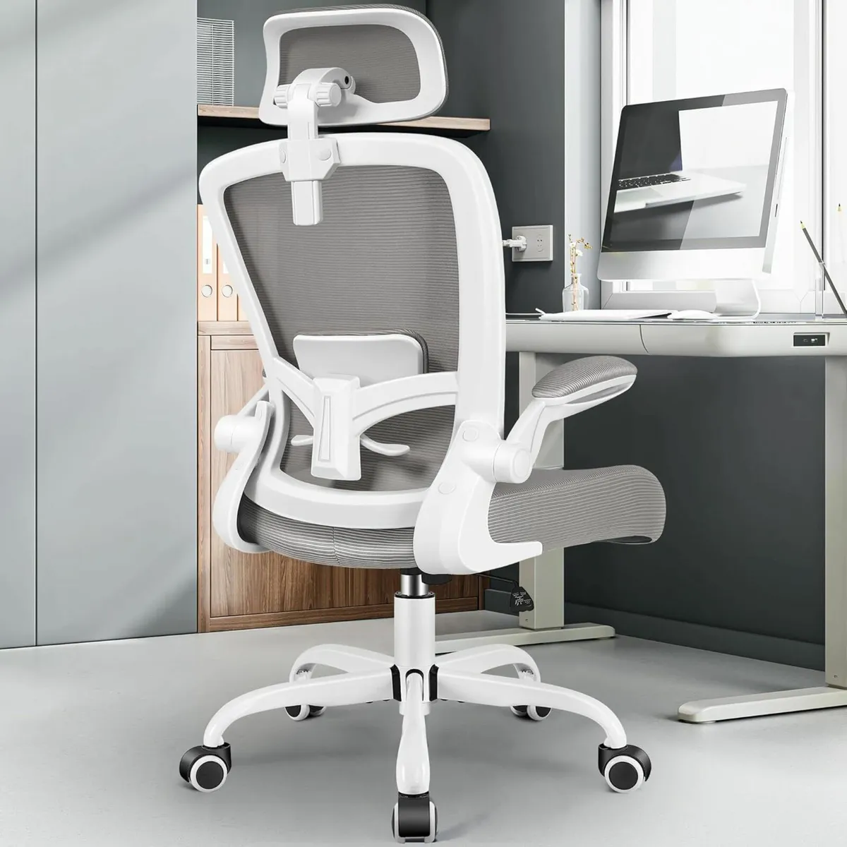 Ergonomic Office Chair, Headrest Desk Gaming Chair - Image 1