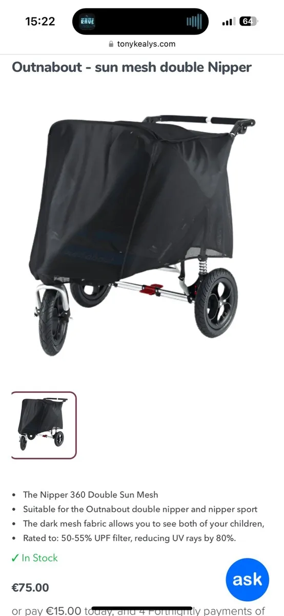 Outnabout double sunshade - Image 2