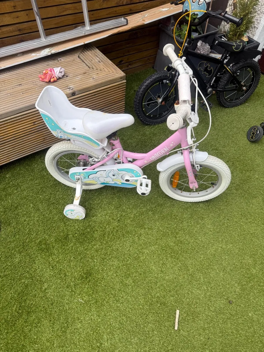 14” girls bike, unicorn - Image 1