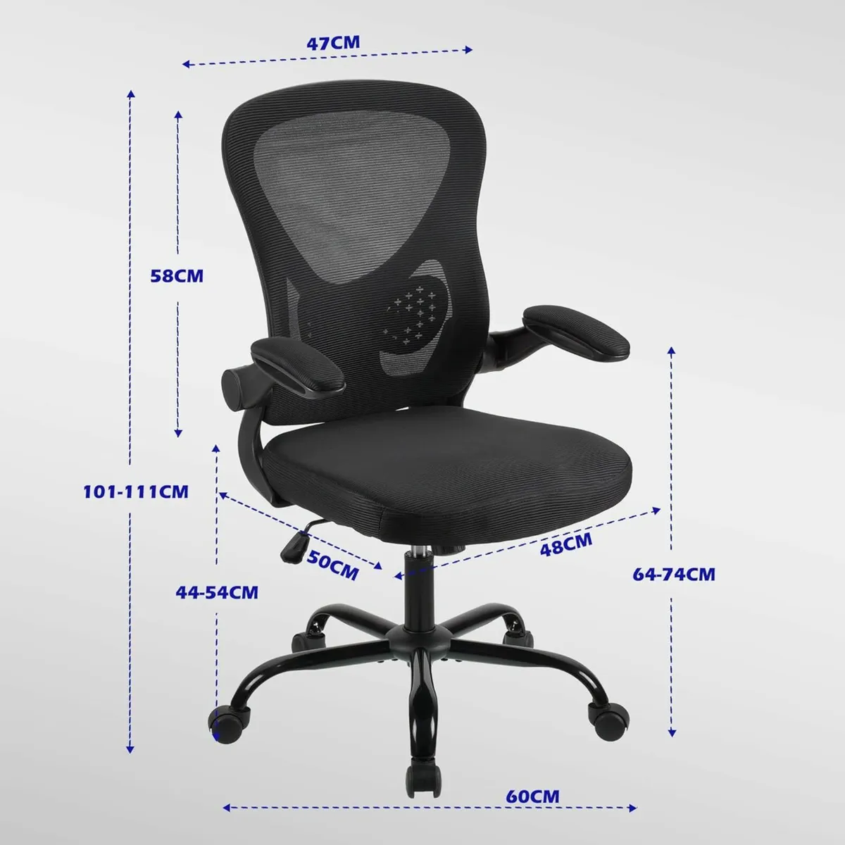 Adjustable ergonomic mesh office chair swivel - Image 3