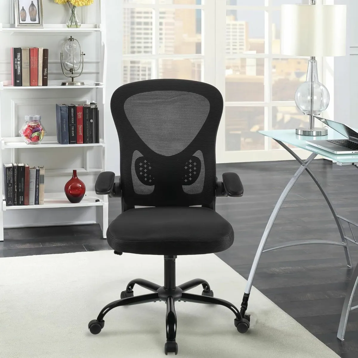 Adjustable ergonomic mesh office chair swivel - Image 1