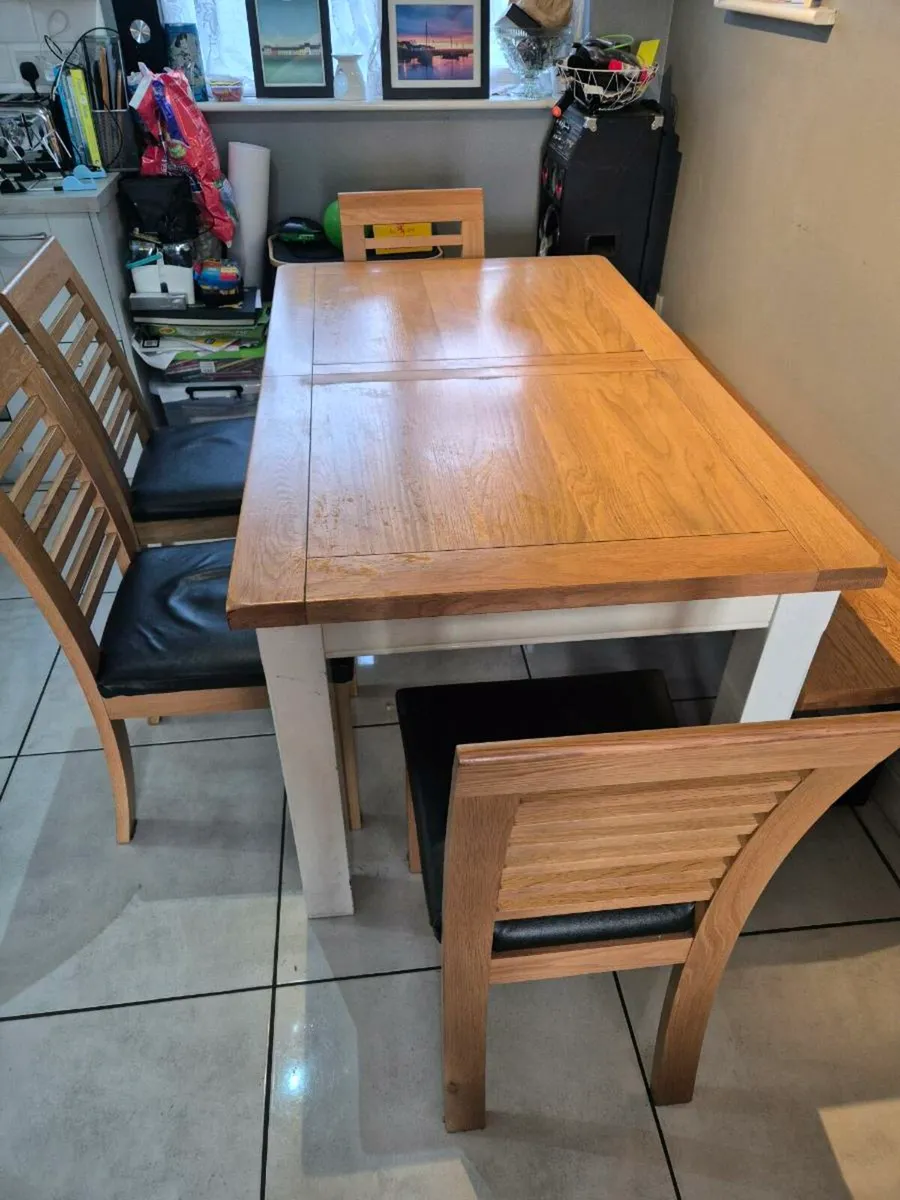 Kitchen Table Chairs & bench - Image 1