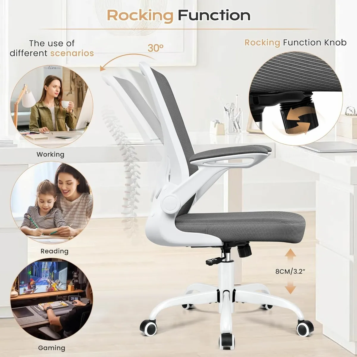 Ergonomic Office Chair Breathable Mesh Support - Image 3