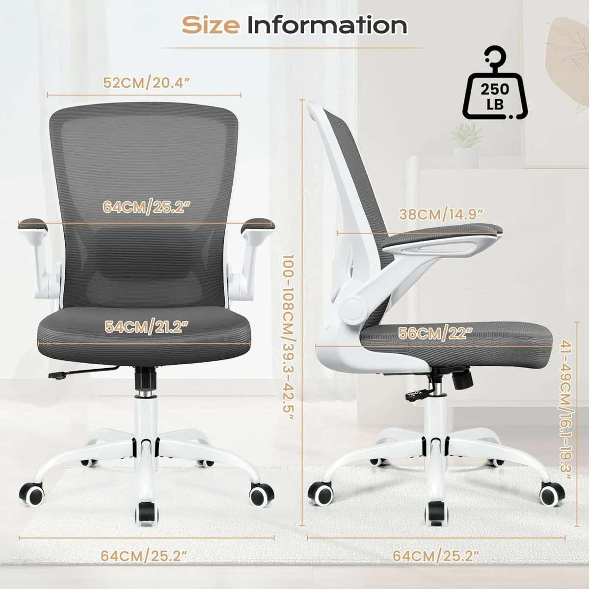 Ergonomic Office Chair Breathable Mesh Support - Image 4