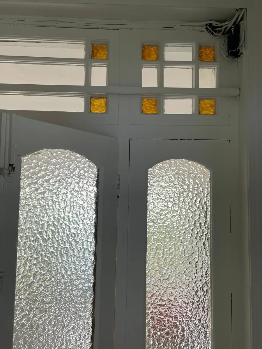 1920s Pine Panel Doors Original Transom Panels - Image 3