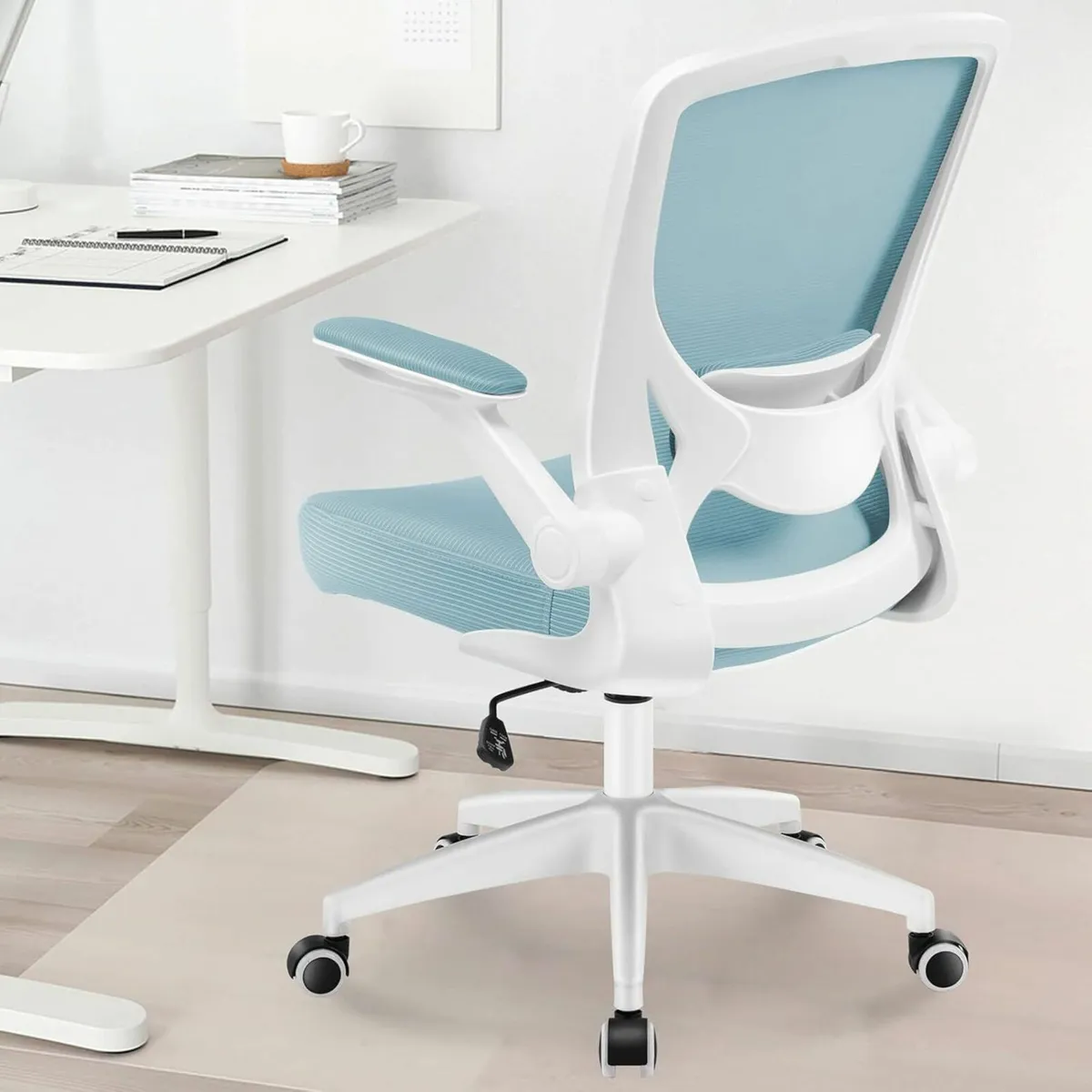 Ergonomic Office Chair blue Breathable Support - Image 1