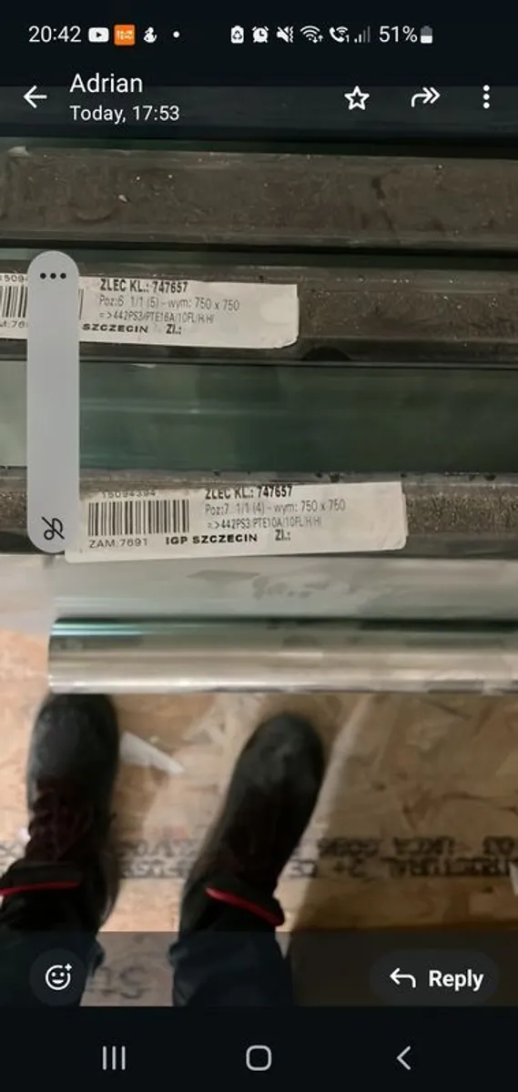 double glazed glass