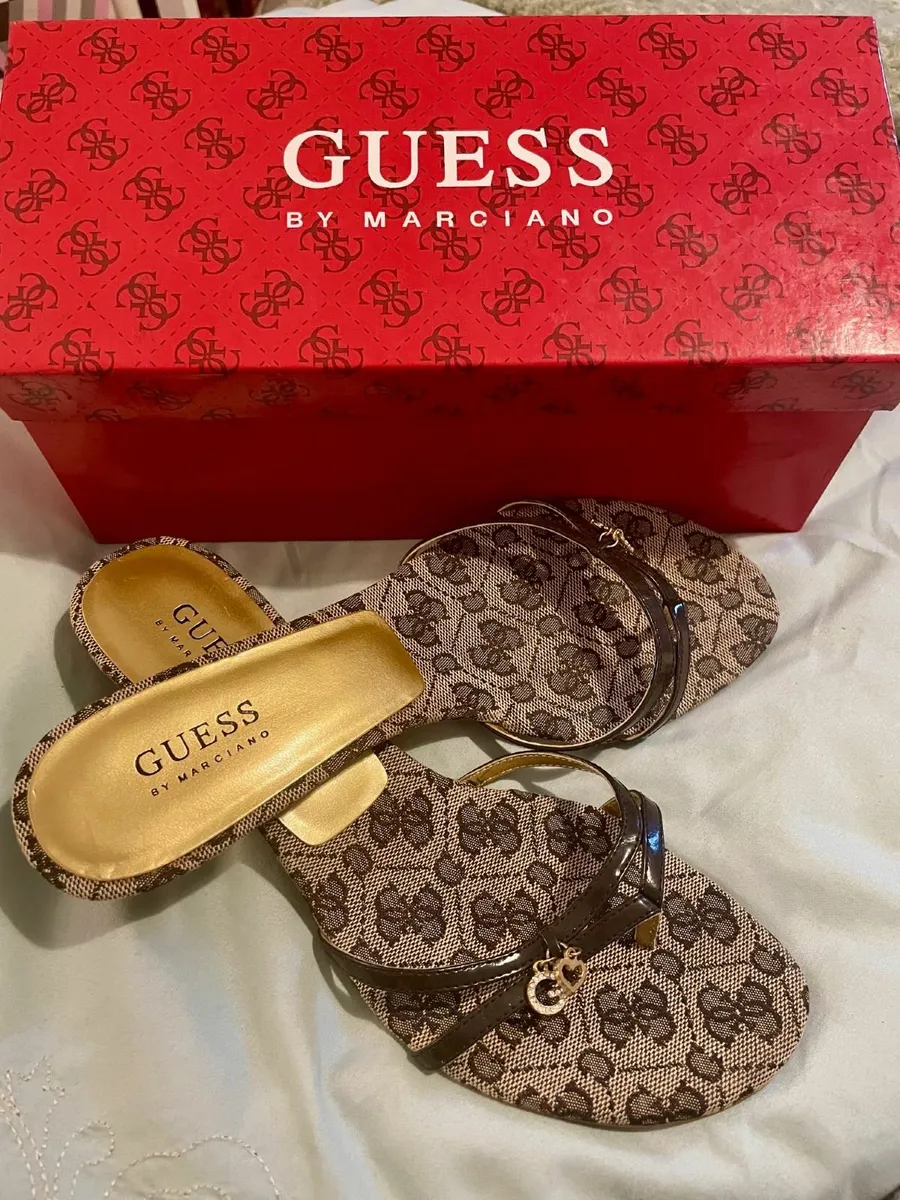 Guess patent kitten heel sandals size 7 (US 9) - Image 1