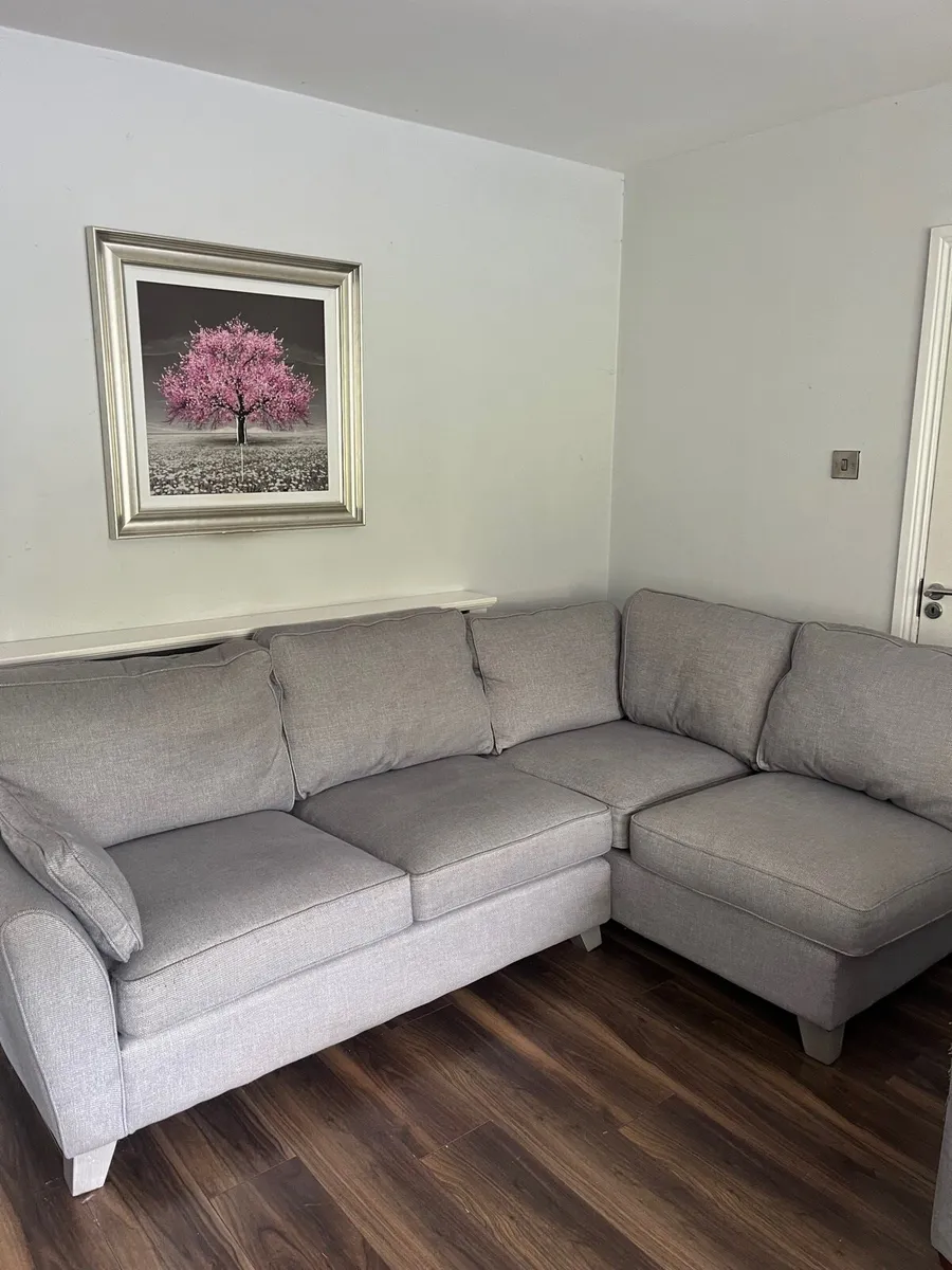 Grey L shape sofa - Image 2