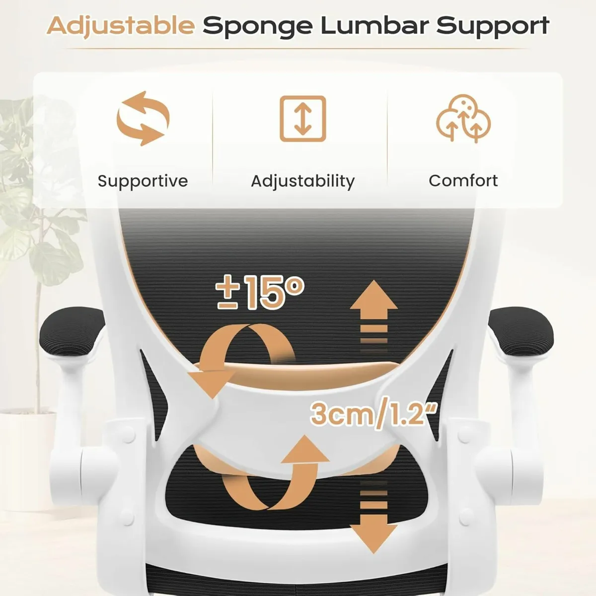 Ergonomic Mesh Office Chair Lumbar Support black - Image 3