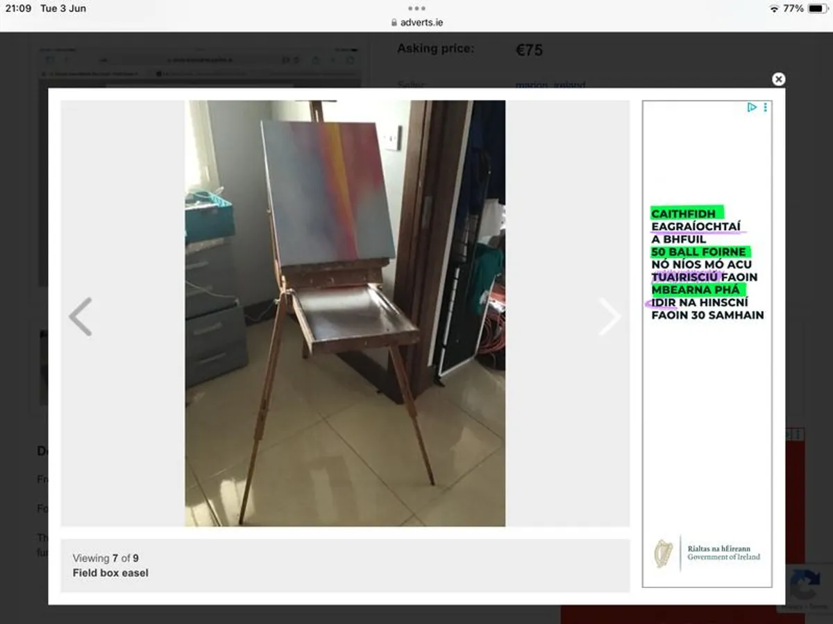 Foldable art easel - Image 2