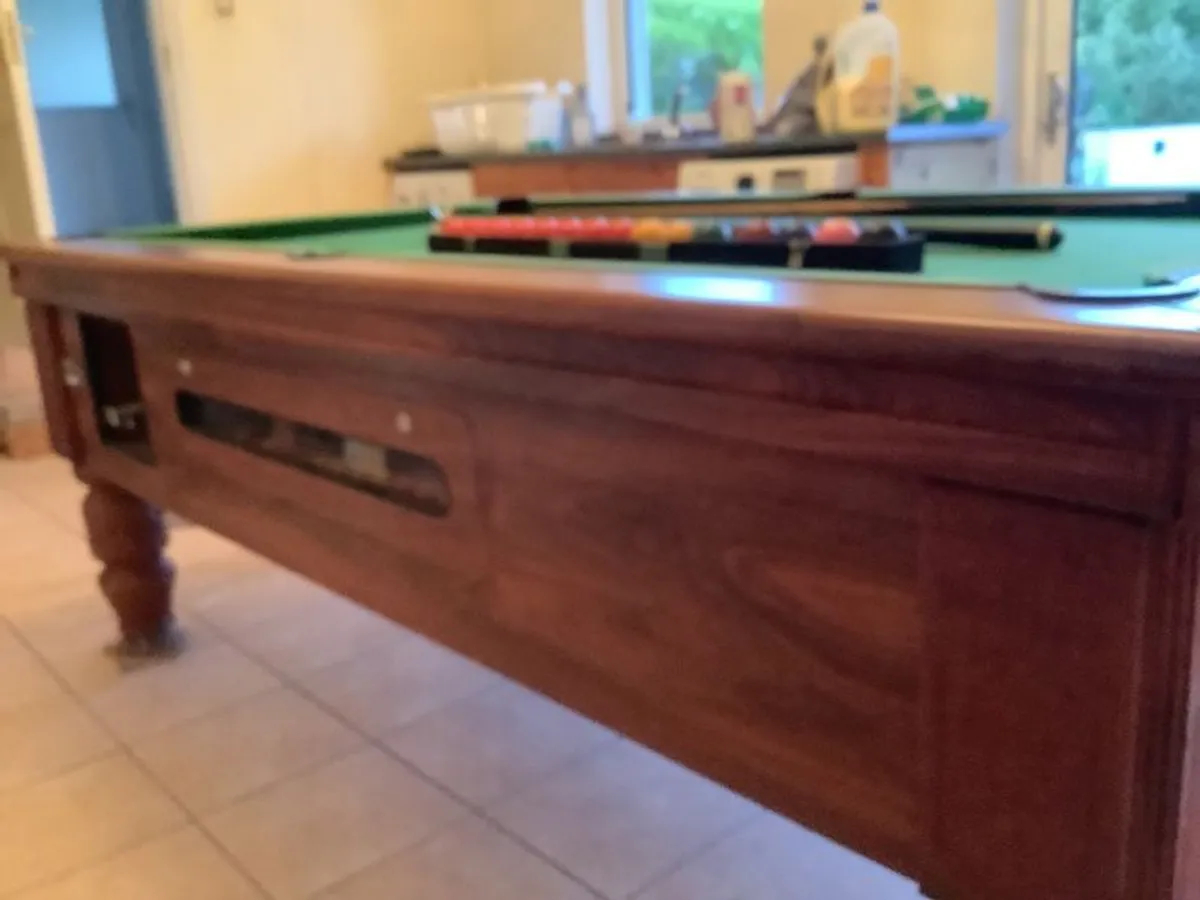7 by 4 foot  size pub slate bed pool table - Image 1