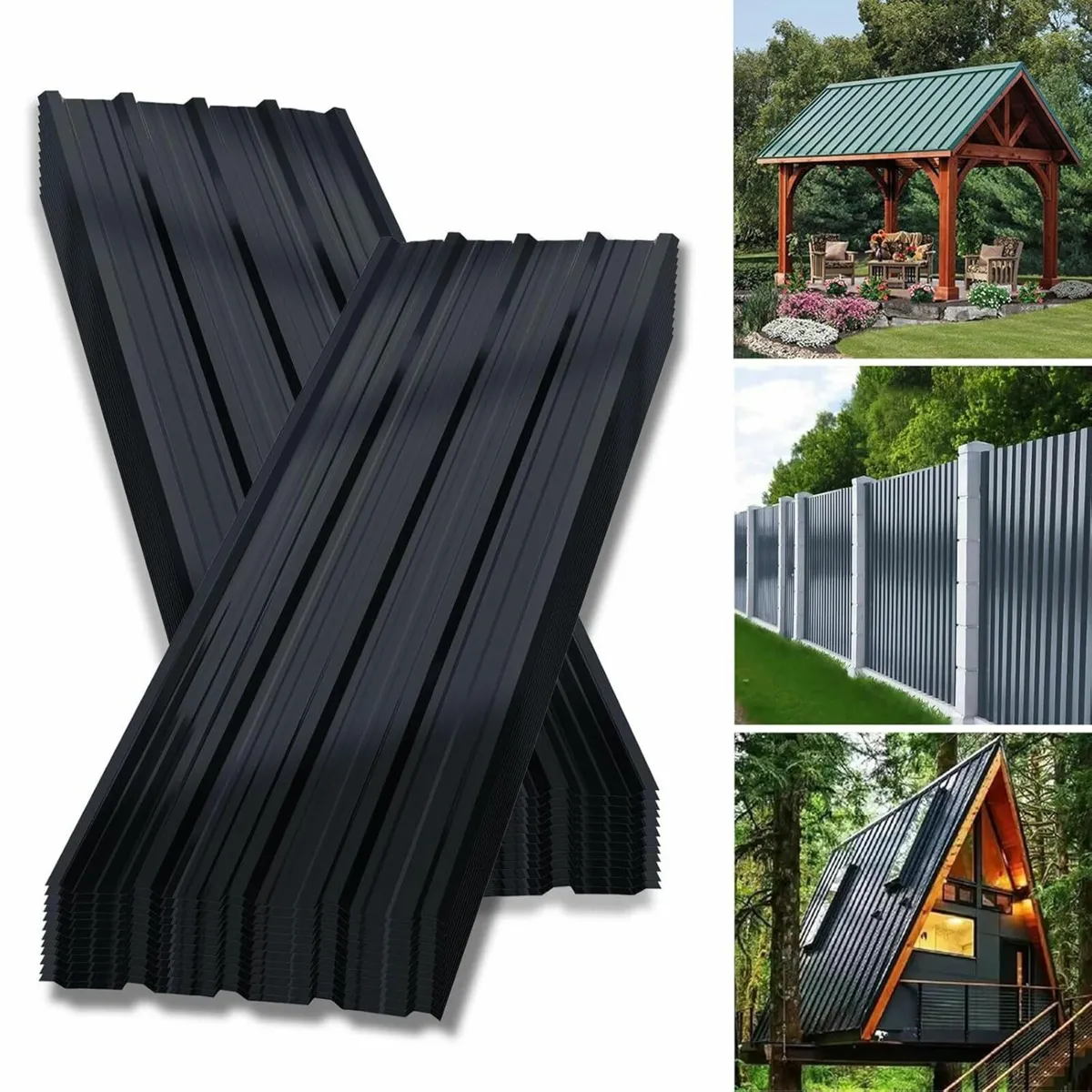 24 x Trapezoidal Corrugated Sheet Sheets for Roof, - Image 1