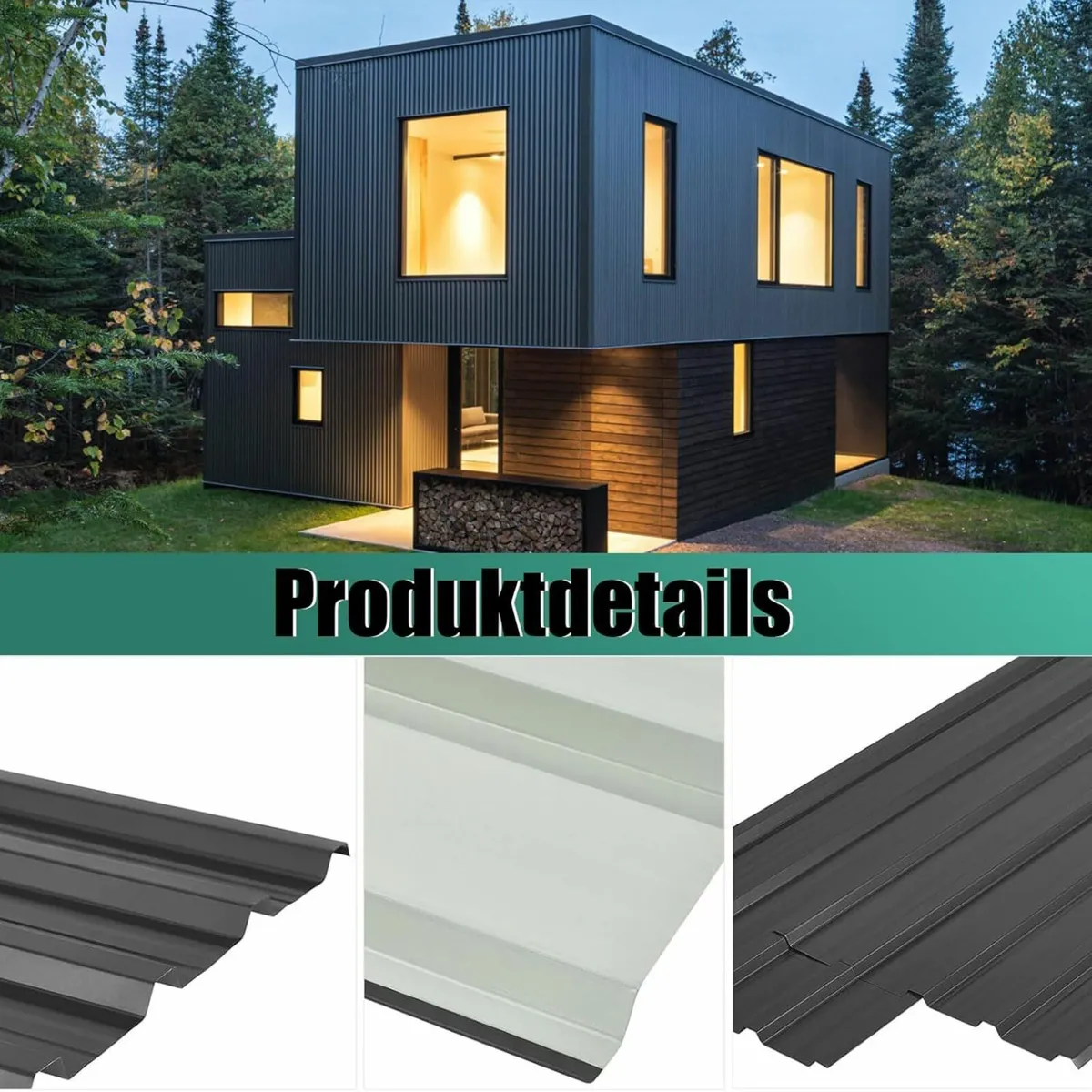 24 x Trapezoidal Corrugated Sheet Sheets for Roof, - Image 4