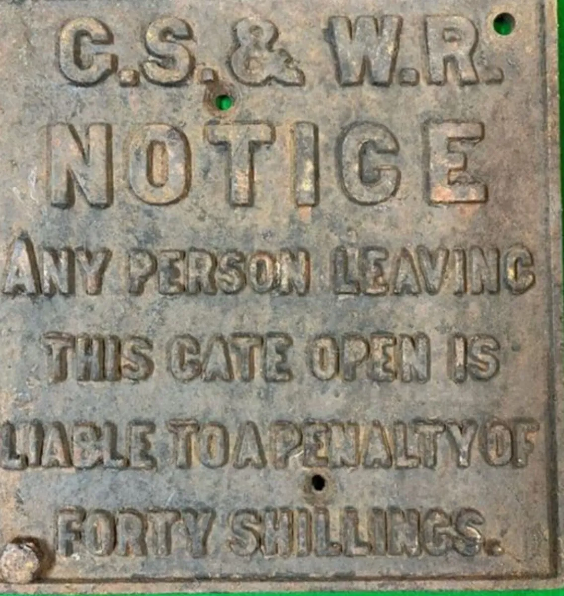 Irish Cast Iron Original Railway Sign - Image 1