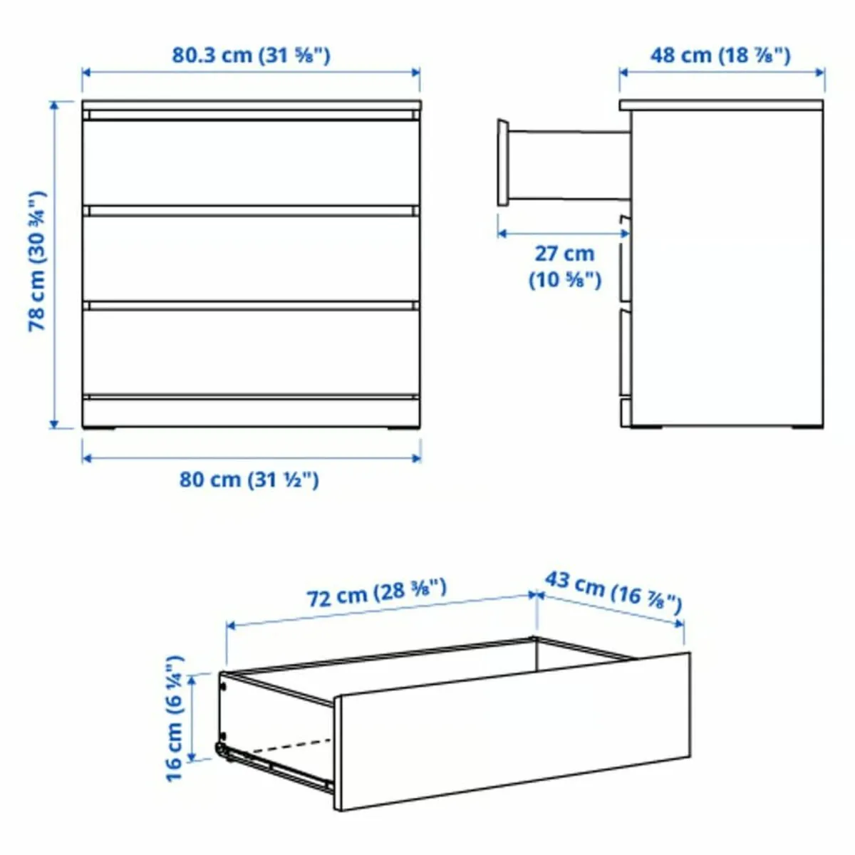 Chest of drawers IKEA - MALM - Image 2