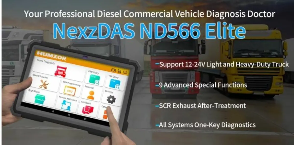 Humzor NexzDAS ND566 Heavy Duty Truck Scanner - Image 1
