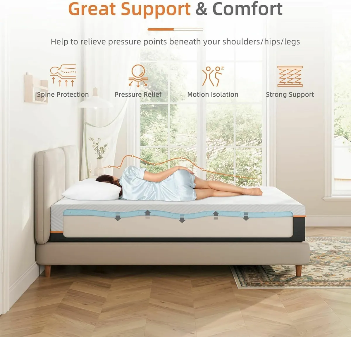 Small Double Mattres Memory Foam 120x190cm - Image 2