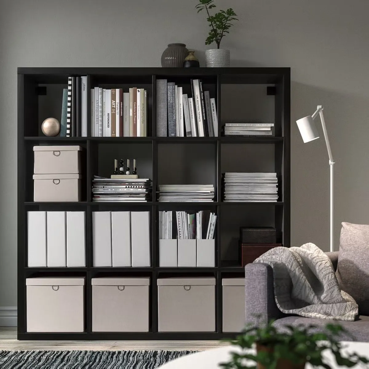 Kallax Room Divider/ Book Shelving Unit Black - Image 2