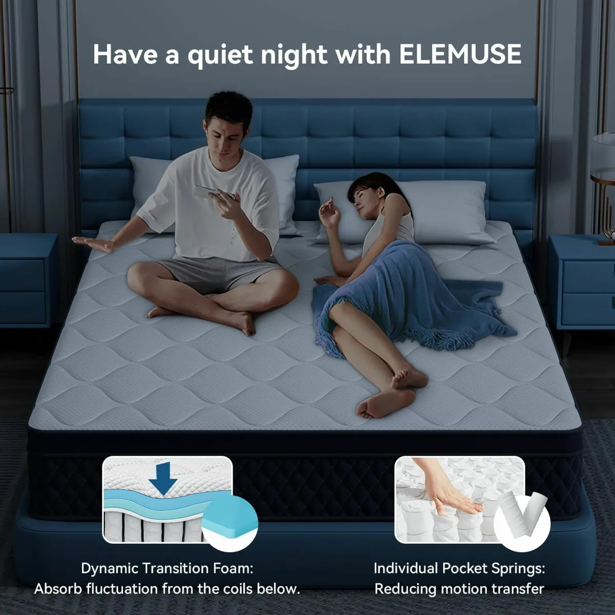 Single Mattress Memory Foam Medium 90x190x27cm - Image 3
