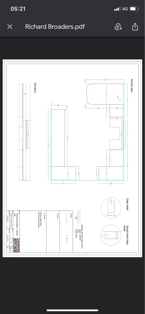 Black Granite Work Top - Image 1