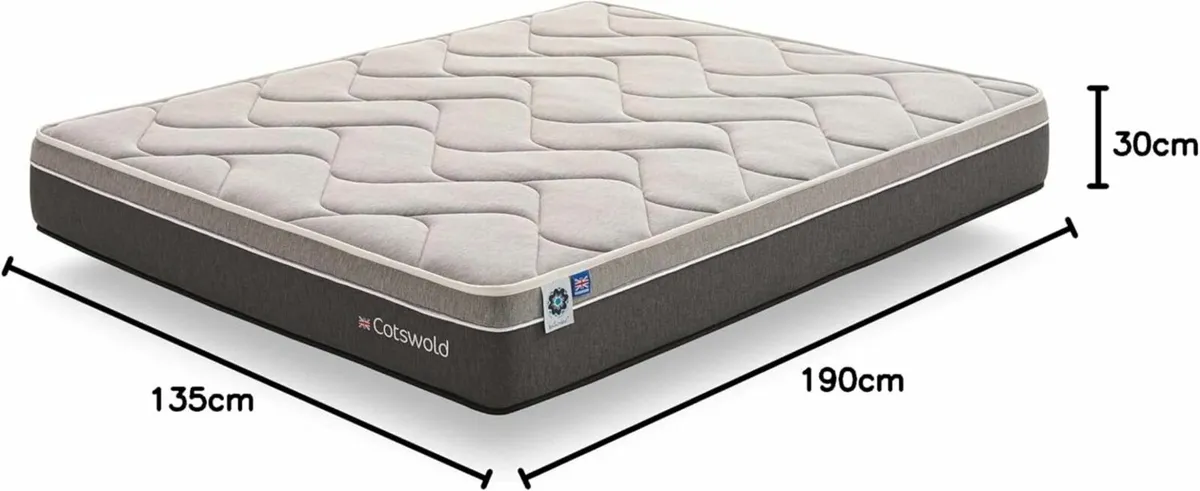 Double Mattress Memory Foam Deep Firm 135x190cm - Image 3