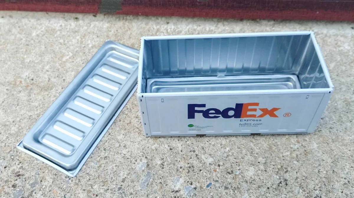 MINATURE METAL STORAGE CONTAINER (BRAND NEW). - Image 2