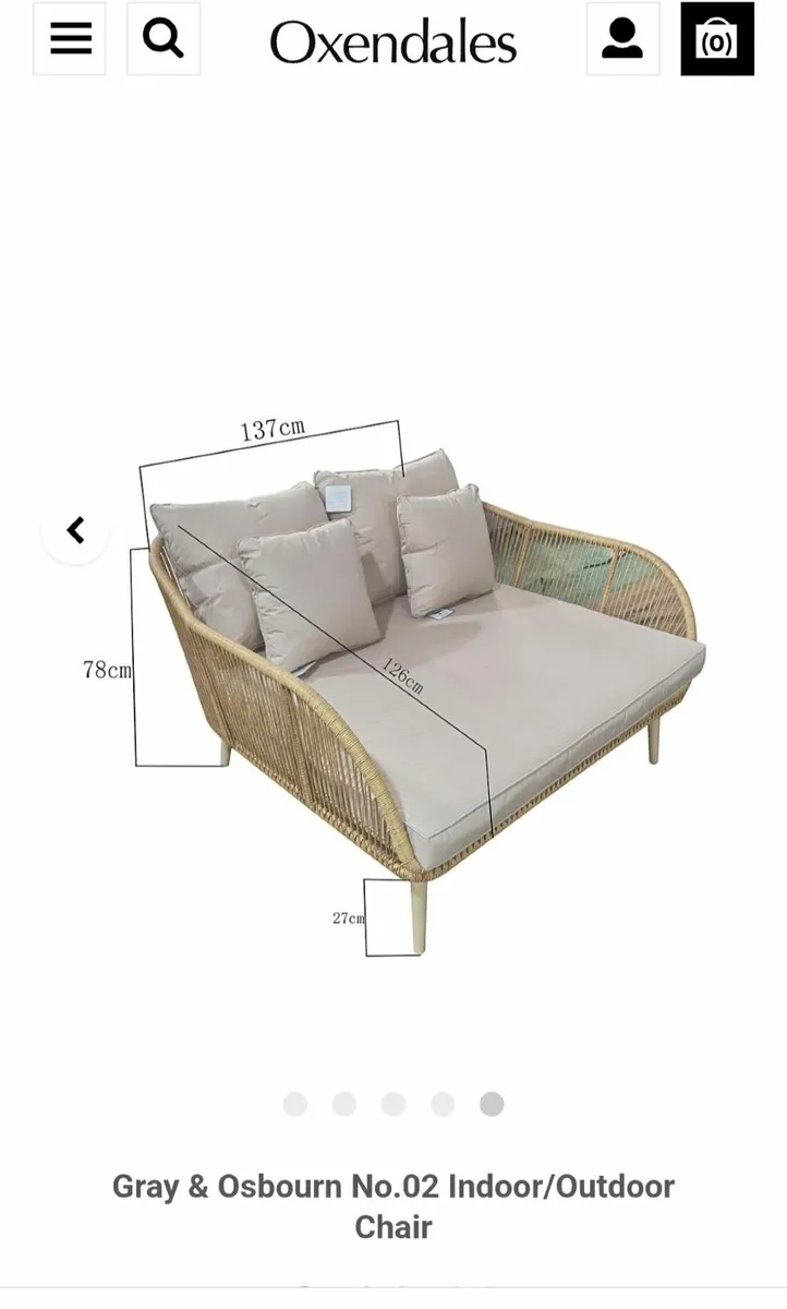 Double garden chair/lounger - Image 2