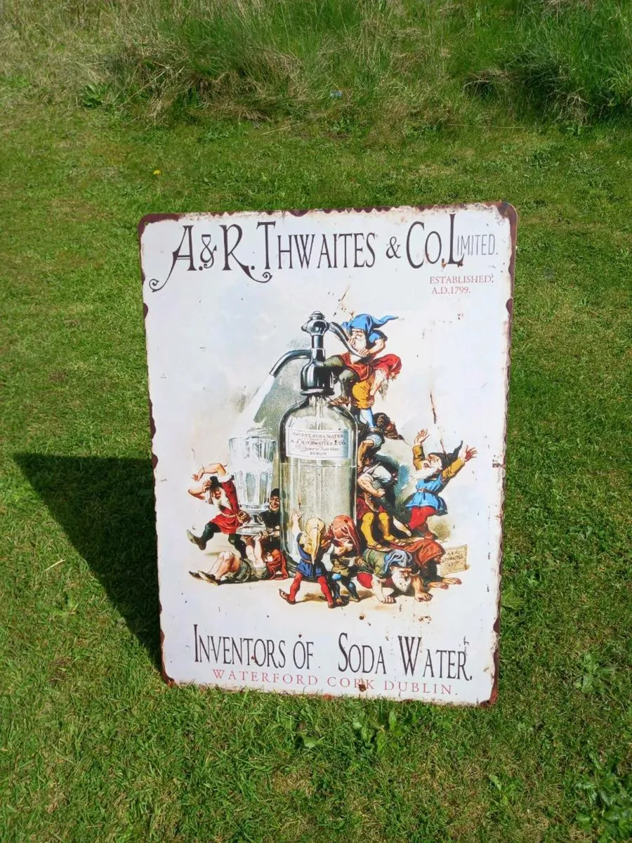 Thwaites Soda Water Large Tin Sign - Image 1