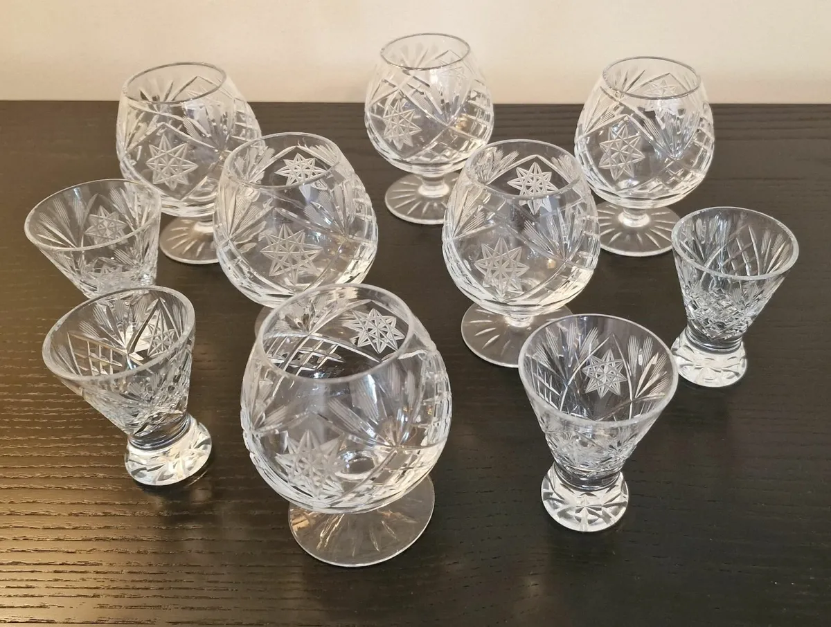 Cut Glass Crystal Glasses - Image 1