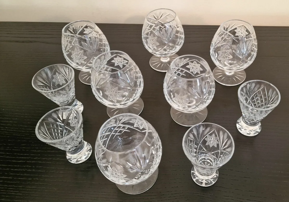 Cut Glass Crystal Glasses - Image 2