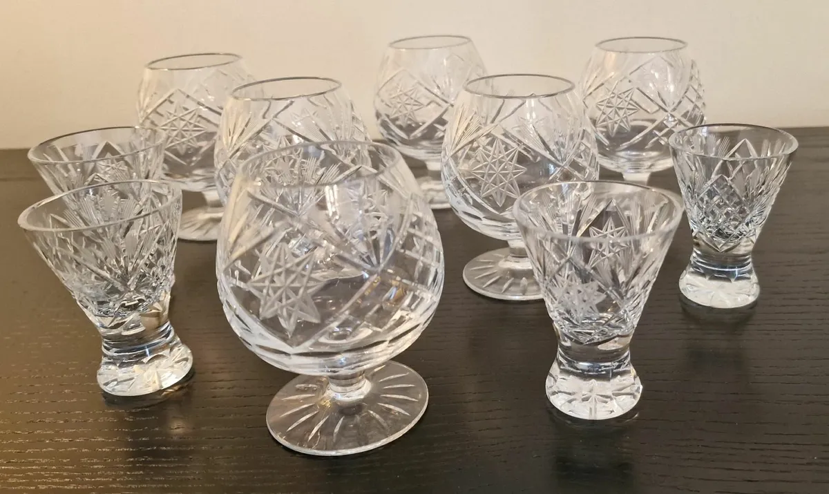 Cut Glass Crystal Glasses - Image 4