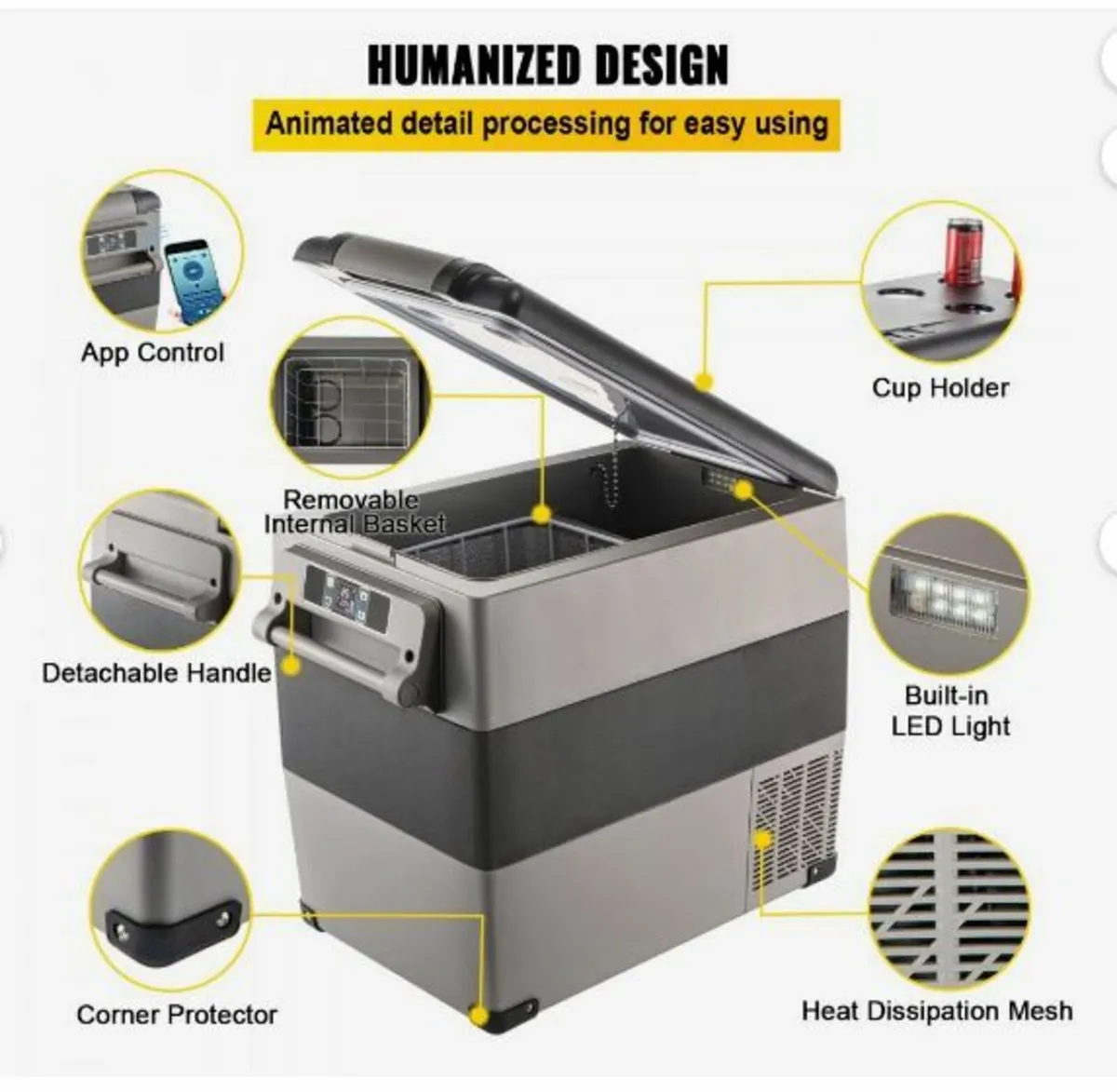 Car Refrigerator 55L Compressor Portable - Image 4