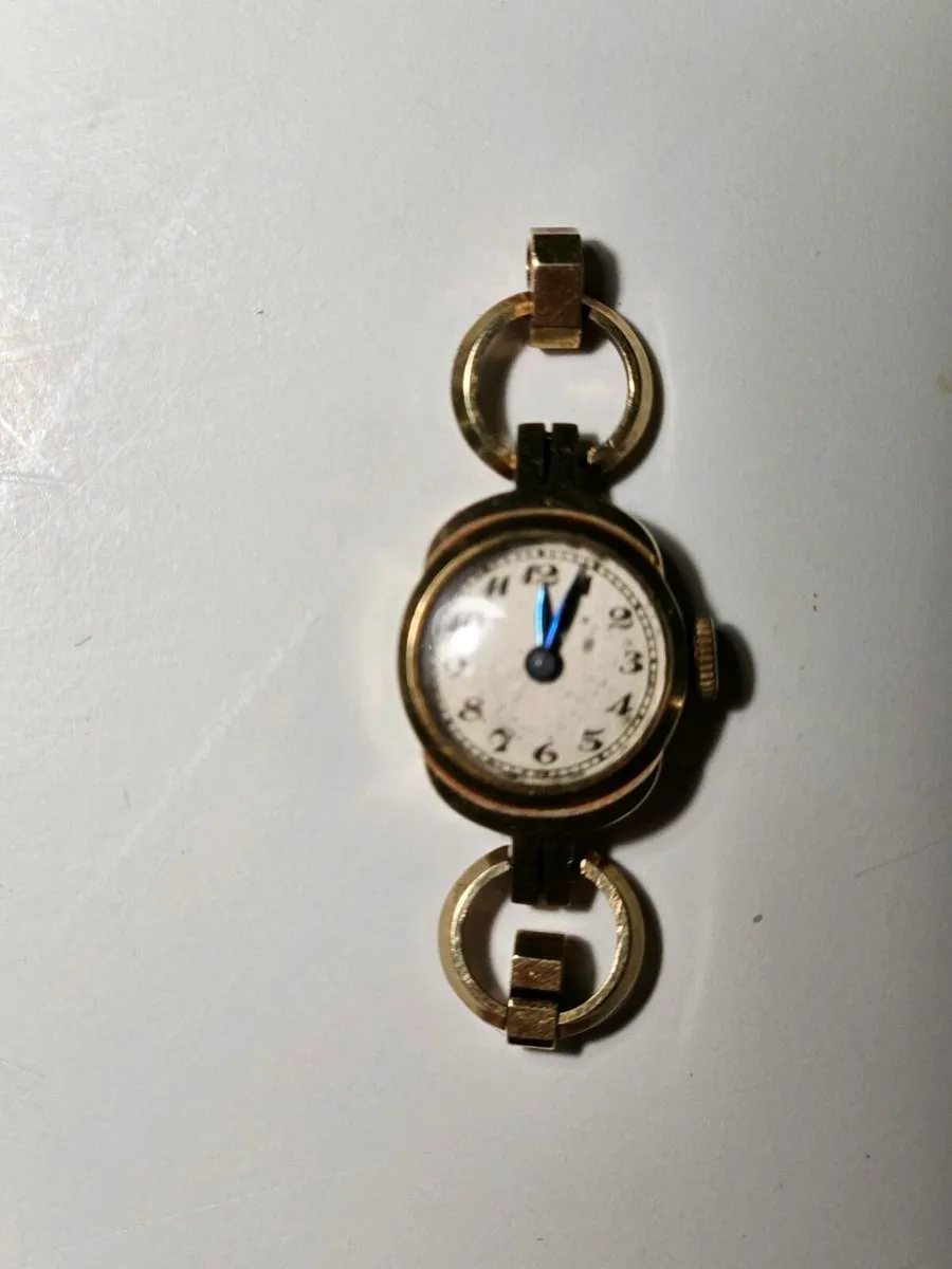 14k gold non working watch - Image 1