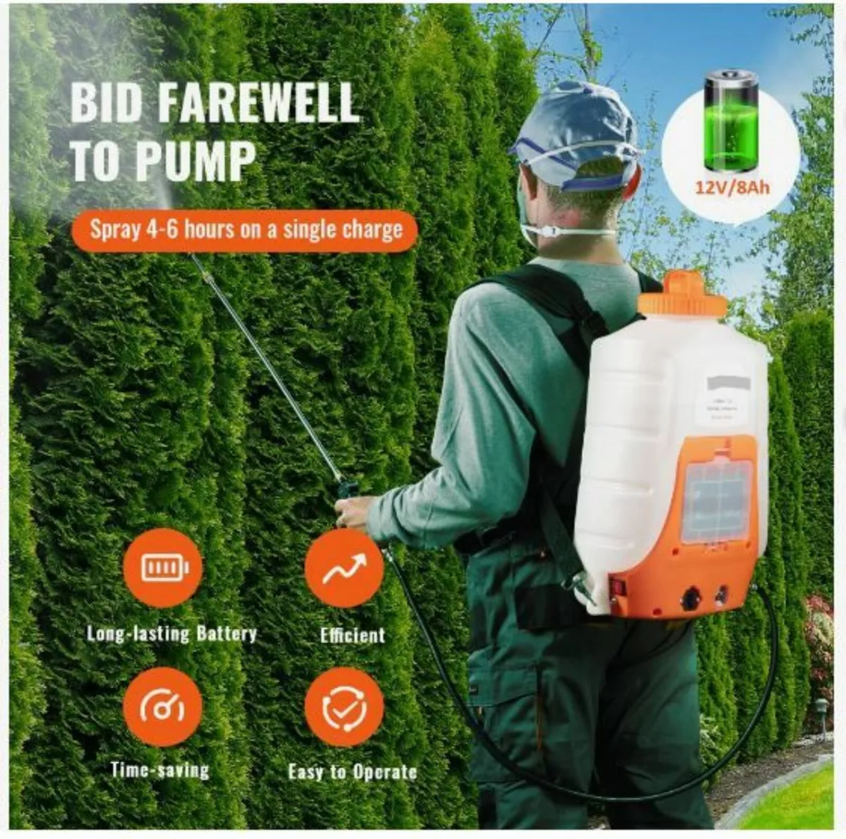 Battery Powered Backpack Sprayer 4 Gal - Image 4