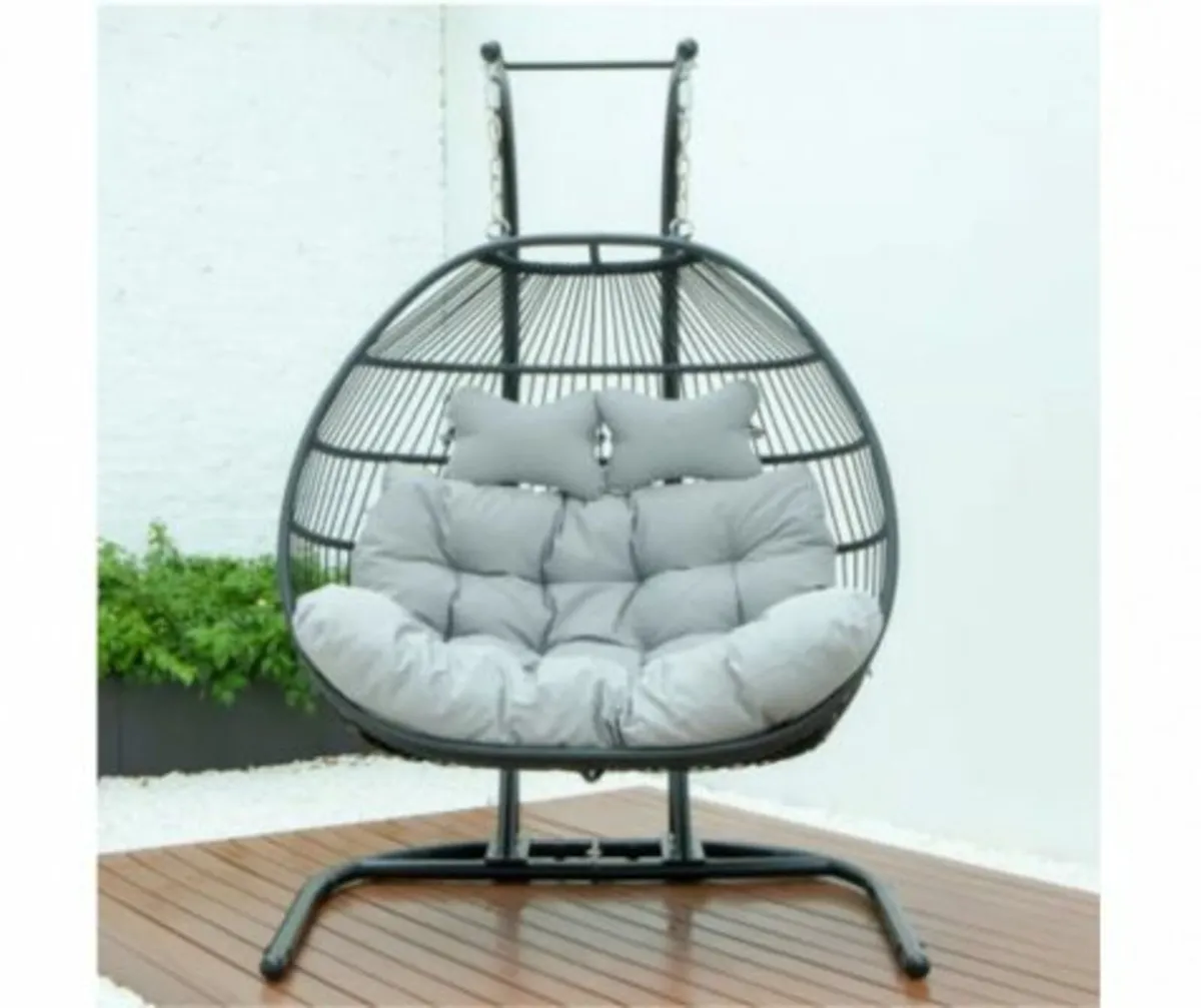 Foldable Double Swing Chair - SALE PRICE - Image 1