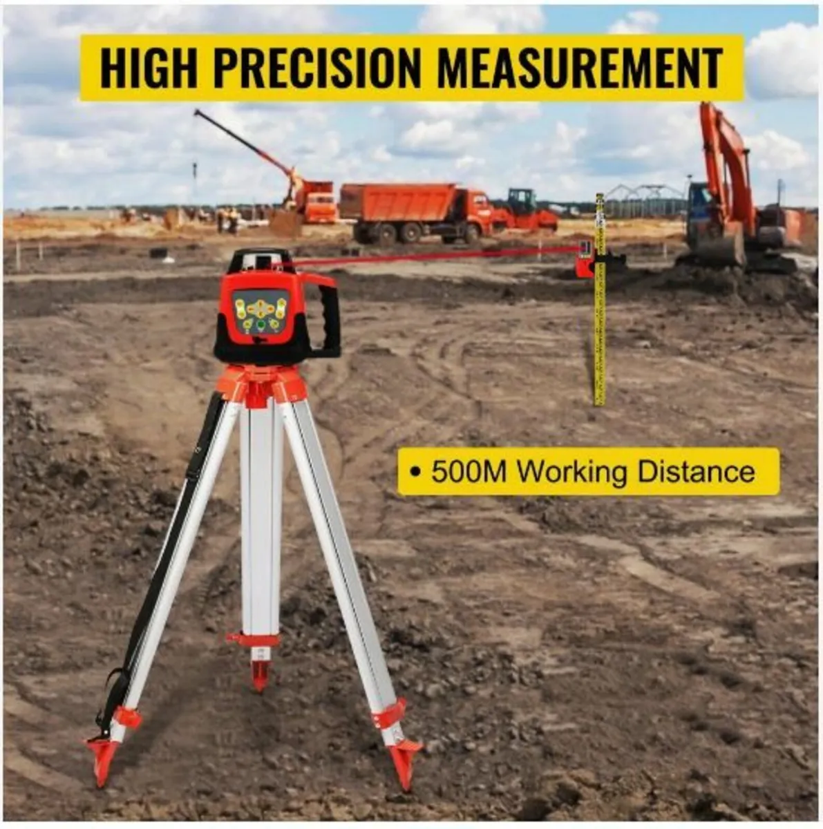 Red Rotary Laser Level Self Leveling Measuring - Image 2