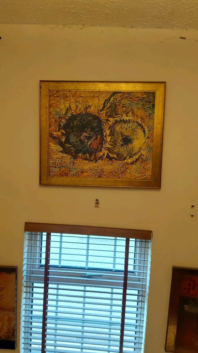 Gold Framed Abstract Print on Canvas. - Image 2
