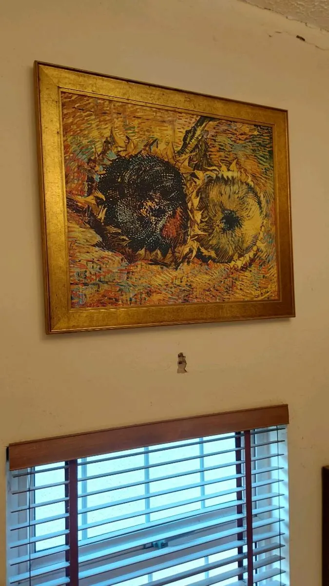 Gold Framed Abstract Print on Canvas. - Image 3