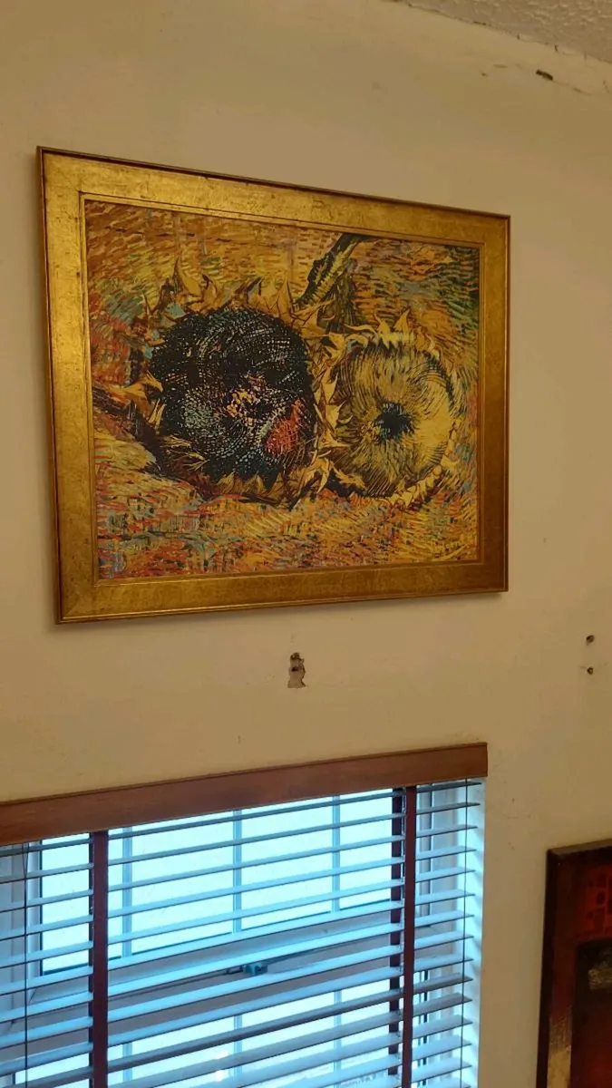 Gold Framed Abstract Print on Canvas. - Image 4