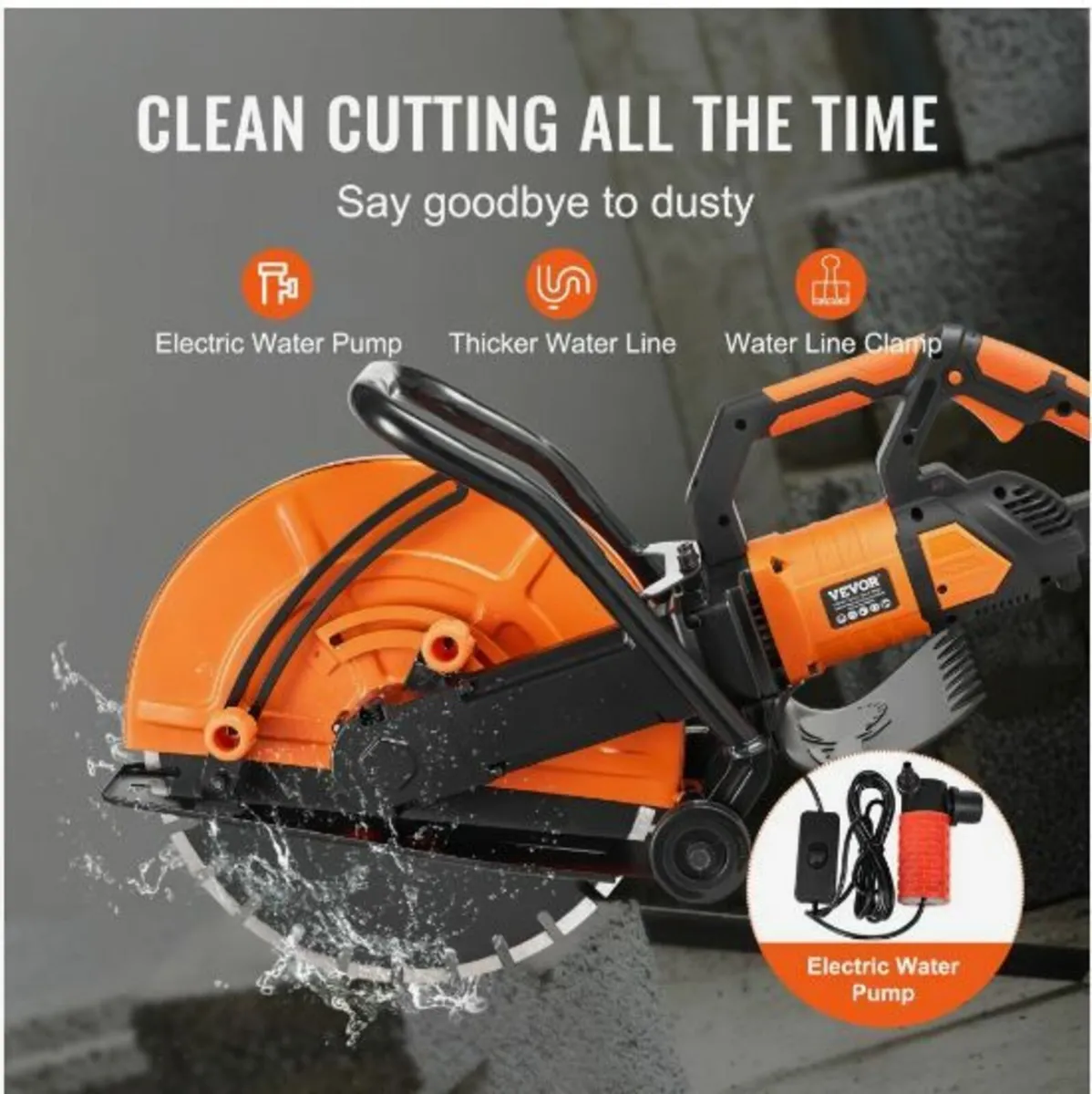 16'' Electric Concrete Saw Wet/Dry Saw Cutter - Image 2