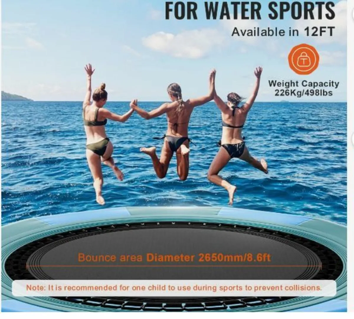 12ft Inflatable Water Trampoline Swim Platform - Image 2