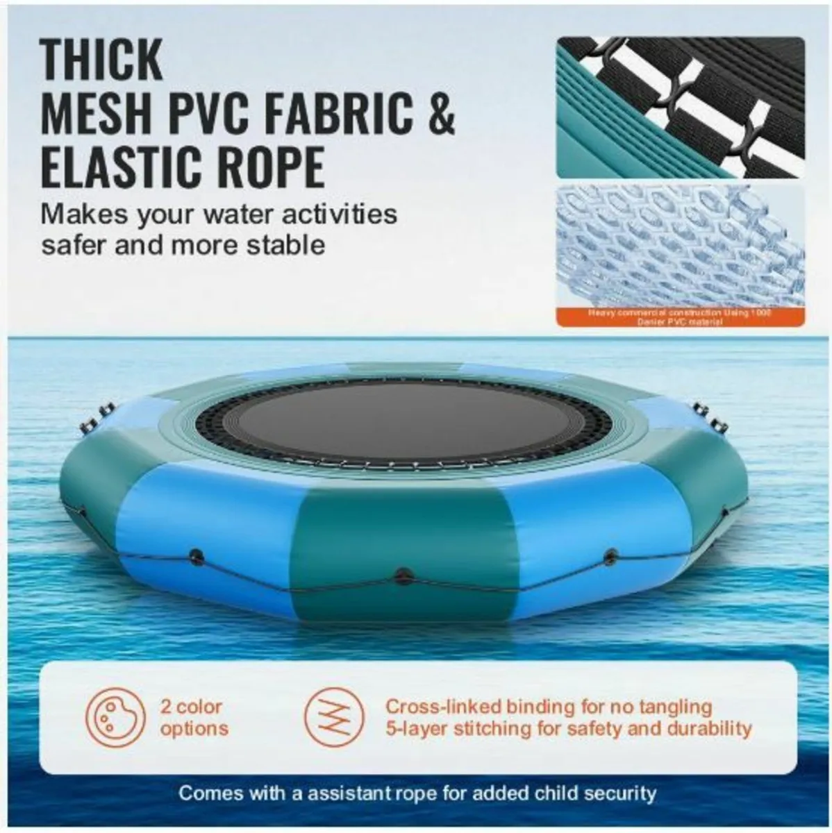 12ft Inflatable Water Trampoline Swim Platform - Image 3