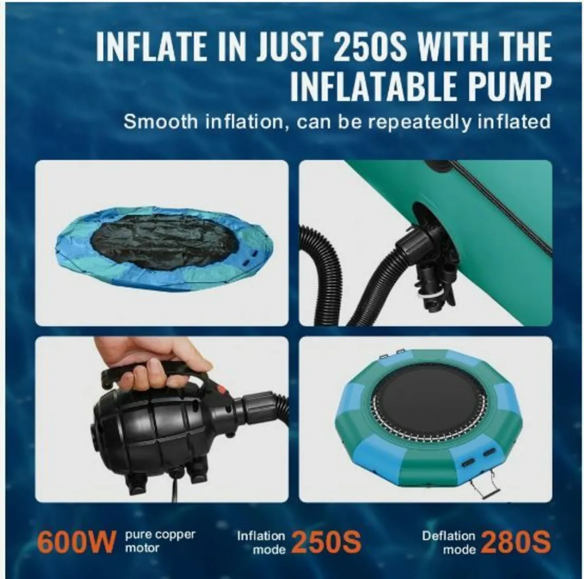 12ft Inflatable Water Trampoline Swim Platform - Image 4