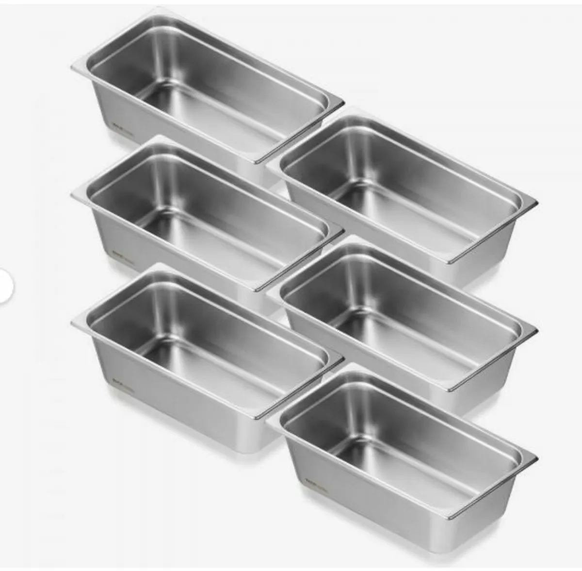 6 Pack Full Size Hotel Pans Steam Table - Image 1