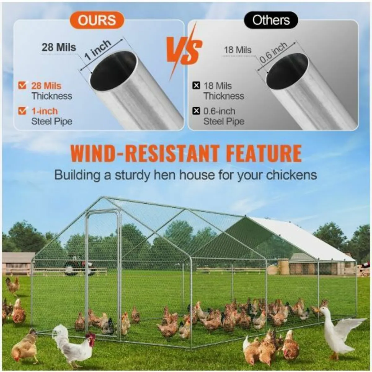 Large Metal Chicken Coop - Image 2